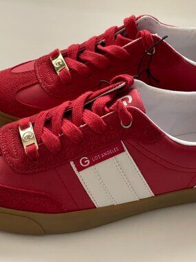 GUESS GBG Los Angeles Red & White Sneakers